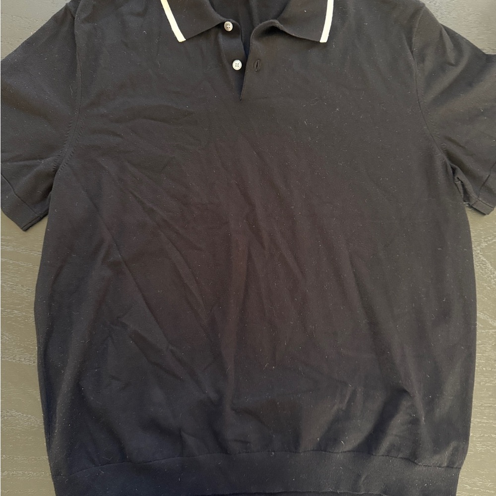 Theory Men's Black Polo Shirt